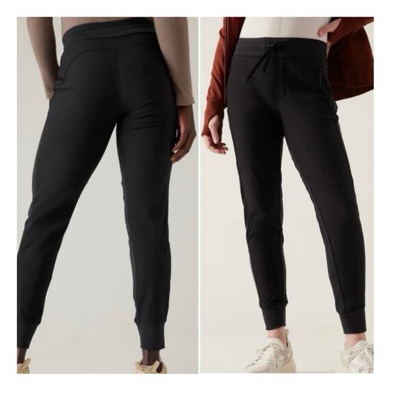 Athleta Headlands Hybrid Trek Tech Black Jogger size 8 - Picture 1 of 12